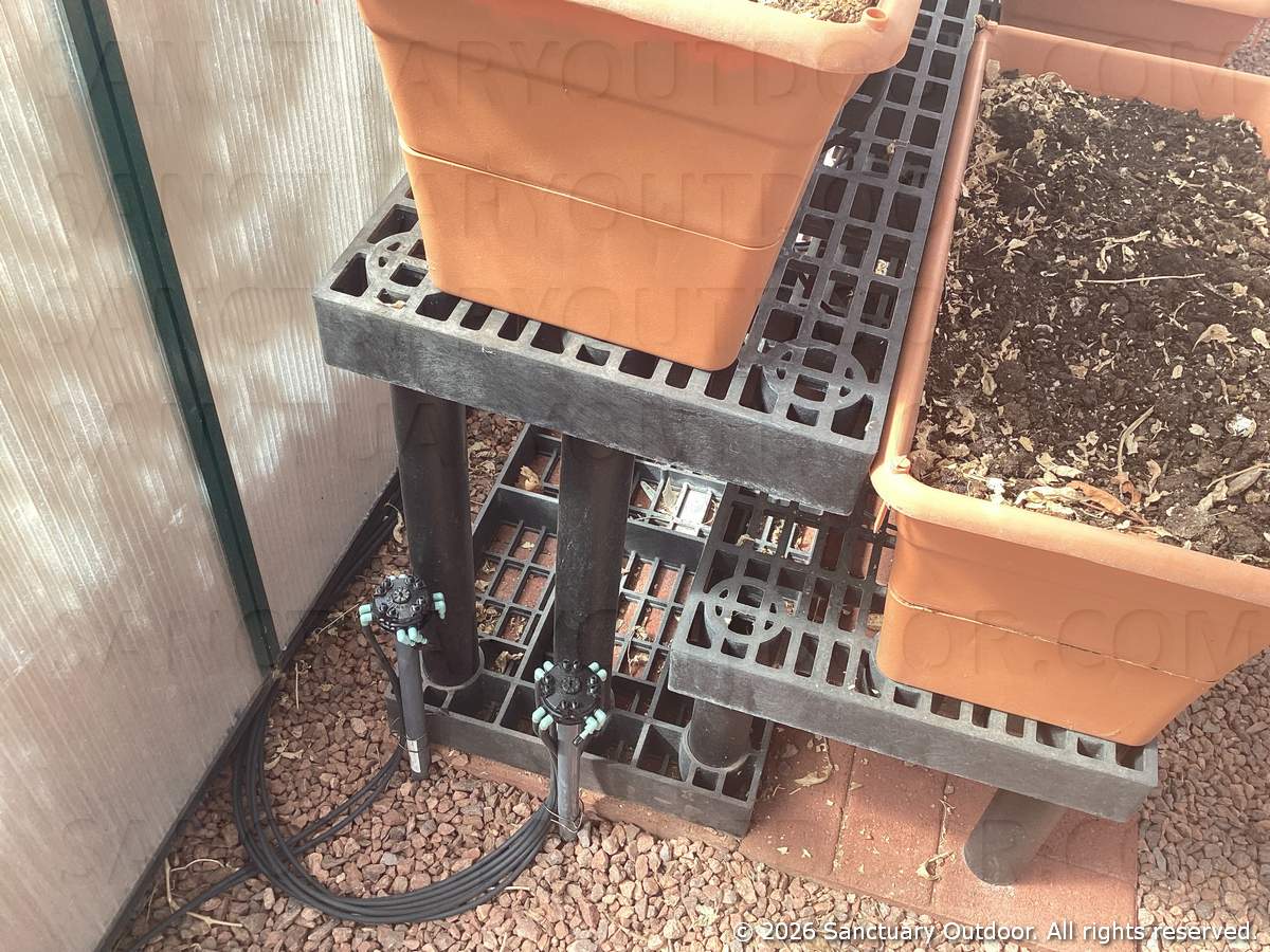 Drip system in greenhouse